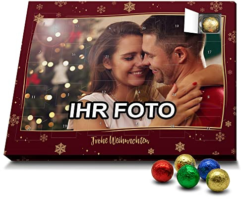 printplanet - Adventskalender mit eigenem Foto Bedrucken Lassen - Weihnachtskalender mit Schokolade - Rahmen 3-2026
