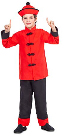 MY OTHER ME FUN COMPANY, SL Déguisement de Chinois Rouge pour garçon M-(7/9 Ans)