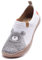 UIN Be with You Damen Bär Wanderschuhe Fashion Casual Walking Loafers Leicht Sneaker Reise Schuhe Canvas Weiß(42)