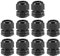 sourcing map M25x1.5 Cable Gland 12mm-15mm Wire Hole Waterproof Nylon Joint Adjustable Locknut with Washer Black 10pcs