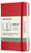 Moleskine - 18-Monats Wochenplaner/Terminplaner, Terminkalender 2021/2022, Wochennotizbuch mit festem Einband und elastischem Verschluss, Format Pocket/A6 9 x 14 cm, Farbe Scharlachrot, 208 Seiten