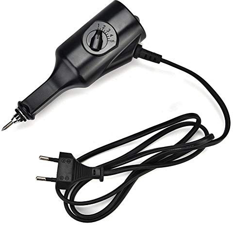 Penna per incisione elettrica, incisore elettrico a velocità regolabile, penna per incisione su metallo, strumento di fabbricazione di gioielli EU 220 V, per metalli, porcellana, vetro, plastica,
