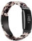 Wongeto Replacement Strap Compatible with Fitbit Inspire 2/HR, Women Girls Resin Band Wristband for Fitness Tracker (Flower Grey)