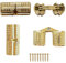 Lot de 4 charnières invisibles en laiton de 8 mm avec angle d'ouverture de 180 degrés pour boîte à bijoux