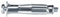PROFIX Cheville Molly métallique à expansion pour corps creux avec vis 6x37 - Boite de 100 - Cheville fixation