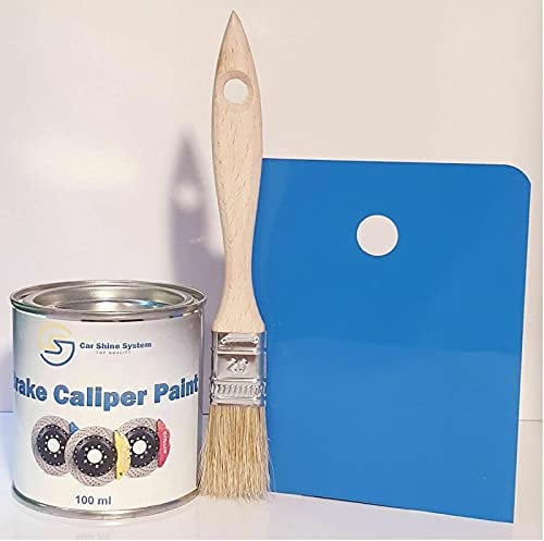 Car Shine System Sky Blue BRAKE CALIPER PAINT METAL ENGINE Heat Resistant 250ml Free Brush