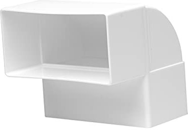 110 x 55 mm / 11 x 5.5 cm vertical rectangular duct elbow for pipe connection - angle: 90° - ventilation system, heating, cooling - ventilation element for limited spaces.