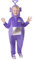 Smiffys Teletubbies Tinky Winky-Kostüm, Einteiler mit Charakterkapuze