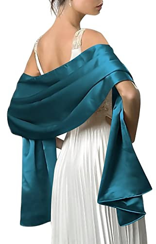 LumiSyne Donna Scialle In Raso Chiffon Silky Tinta Unita Wrap Stola Per Sposa Damigella Cerimonia Matrimonio Serata