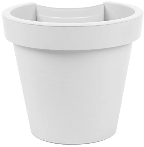 URBNLIVING 6 pcs Adjustable White Drainpipe Garden Balcony Plant Flower Pot Basket