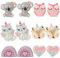 Pinkgarden Clip-On-Ohrringe für Mädchen, Mädchen, Schmuck, Ohrringe und Pretend Play Ohrring-Set für Kinder, Geschenk für Kinder, Kunststoff Metall