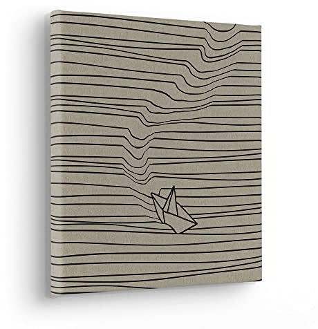 Komar Keilrahmenbild im Echtholzrahmen - Against the stream - Größe 30 x 30 cm - Wandbild, Kunstdruck, Wanddekoration, Design, Wohnzimmer, Schlafzimmer