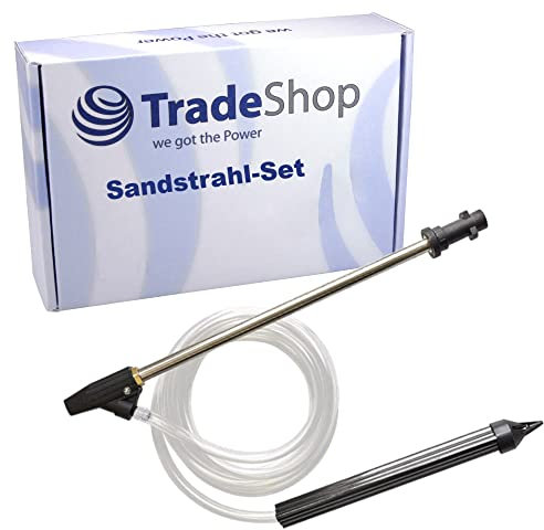 Trade-Shop Sandstrahl Nassstrahl Set kompatibel mit Kärcher K-Serie K2 K3 K4 K5 K6 K7 Hochdruckreiniger ersetzt 2.638-792.0 / Rostentfernung