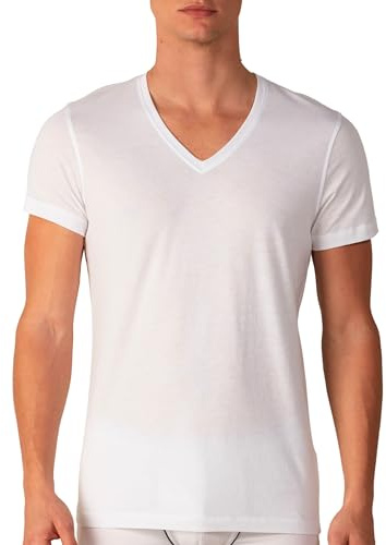 Magliette Intime da Uomo Cotone Scollo V (Pacco da 3) Cotone Intime Maniche Corte Bianca e Colorate IRM2