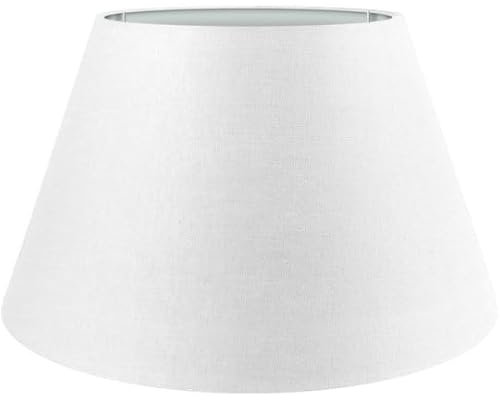Wogati® Premium Lampenschirm E14/E27 Baumwolle | Verschiedene Größen & Farben | Weiß/Größe: 2XL | Für Stehlampe, Hängelampe & Tischlampe