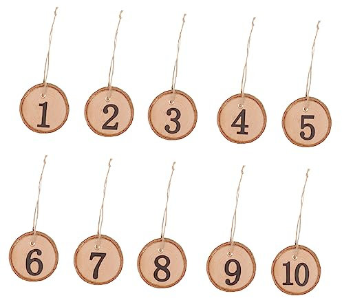 Abaodam 10stücke Rustikale Tischnummern Aus Holzscheiben Teiliges Für Hochzeiten -projekte Und Kreative Tischdekoration Für Rustikale Feiern Und Besondere Anlässe
