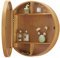Armoires de Toilette Miroir de Salle de Bain avec étagère Toilette Maquillage Dressing Miroir de Salle de Bain Rond Tenture Murale (Color : Yellow, Size : 60 * 60 * 13cm)