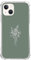 Nsydnbly Mint Green Flowers Aesthetic Case Compatible with iPhone 15, Minimalist Line Art Flower Case for iPhone 15, Trendy Cool TPU Phone Case Cover