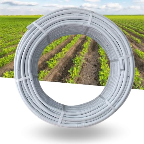 Tubo Ala Gocciolante Bianca per Irrigazione a Goccia Ø 16 Passo 20 | Passo 33 | Irrigazione Automatica per Orto e Giardino con Doppio foro 2 lt/h (Passo 33, 100 metri)
