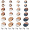 Bestewelry 24Pcs Holz Harz Ohrstecker Flache Runde Goldfolie Holz Ohrstecker Erkenntnisse 12 Stile Walnussholz Ohrstecker Pfosten Ohrring Pin Ohrstecker mit Ohrring Rückseite für Schmuckherstellung
