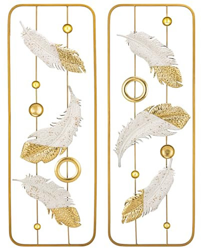 2er-Set Wandskulpturen Quadrat Wanddekoration Metall Wandschmuck Dekorationen 3D Metallbilder Modernes Kunstwerk für Haus Wohnzimmer Esszimmer Schlafzimmer Küche Korridor, Typ-3