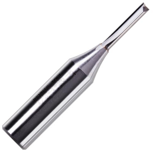 Rennie Tools - 4mm Cutting Diameter x 20mm Flute x 1/2 Shank TCT Tipped 2 Flute Straight Router Cutter Bit. Compatible With Makita Trend Festool Hikoki Dewalt Router Etc. 4mm Router Bit