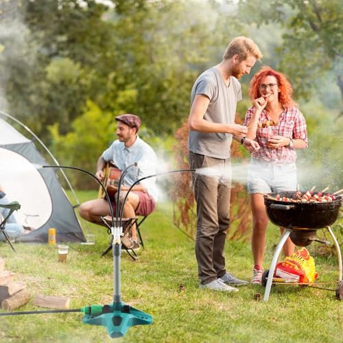 FainFun Brumisateur sur Pied pour Terrasse, Brumisateur Terrasse Avec tuyau de 8 m, Brumisateur Jardin Exterieur aux Terrasses, Piscines, Jardins, Barbecues