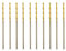 Broca HSS de titanio 1.0mm x 34mm x 10pcs Helicoidales para Metal, Acero Inoxidable, Madera, Plástico y Hierro