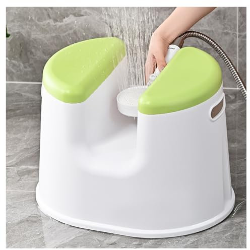 Zeetan U-Förmiger Duschstuhl Für Die Private Reinigung, Rutschfester Duschhocker Mit Griff Für Ältere Senioren Mit Behinderungen,Grün