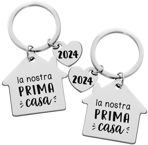 2Pz Portachiavi Prima Casa Portachiavi Casa Nuova Coppia 2024 Portachiavi Coppia Lui e Lei Casa Nuova Regali Prima Casa Inaugurazione Decorazione Accessori Prima Casa Insieme