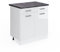 Vicco Küchenunterschrank R-Line, Weiß Hochglanz/Weiß, 80 cm, AP Anthrazit