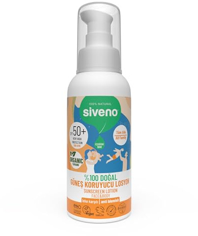SIVENO Mineralischer Sonnenschutz 50 LSF 50+ für Körper & Gesicht | VEGAN & Riff-freundlich | Sonnenmilch mit Bio-Tamanu Öl | Wasserfest, Zieht Schnell Ein | Für Empfindliche Haut (100ml)