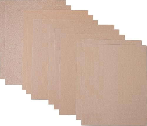 Connex Schleifpapier-Set Flint - 10-teilig - Verschiedene Körnungen K60, K80, K120, K220 - Mit Flint-Belag - Geeignet für Holz & lackierte Oberflächen / Schleifblätter / COX980100