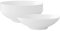 Villeroy & Boch Modern Grace Beilagen-/Dessertschalen 6er Set, 19 x 12 cm, Ovale Schalen in klassischem Weiß, Premium Bone Porzellan