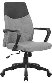 möbelando Chefsessel >Edgy< in Grau aus Webstoff 58 x 99-106,5 x 56 cm (BxHxT)