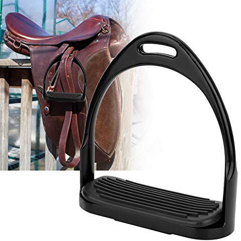 Steigbügel, Reitsteigbügel Aluminium Englischer Reitschutzsattel Englischer Sattel Sicherheitssteigbügel für Erwachsene, (Black)