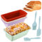 4 Stück Silikon Backformen, Brotbackform Klein Rechteckig, Tortenform, Toastbrot Backform, Backen Kastenbackform, Antihaftende Kastenform kuchen für Kuchen und Brote, mit 3 Stück Silikon Spatel Set