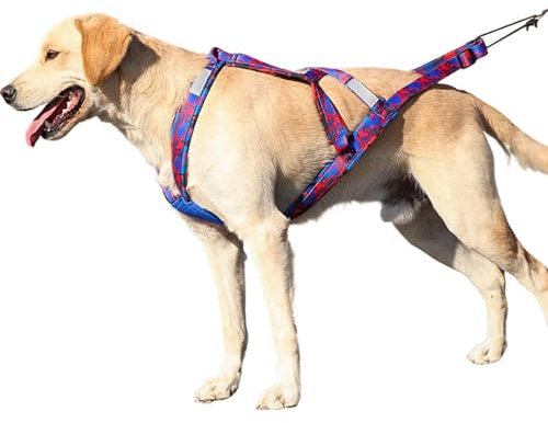 Siuwddee Hundegeschirr mit Schlitten, Mehrzweck-Hundegeschirr, Welpengeschirr, vielseitiges Outdoor-Hundeseil, Hundeleine für kleine und große Hunde