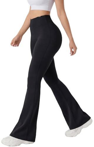 SMILODOX Schlaghose Leggings Damen Loreen, Flared Seamless Sportleggings, Slim Fit Booty Yogahose, Sporthose Blickdicht, Elastische Fitnessleggings für Workout, Gym, Yoga & Alltag