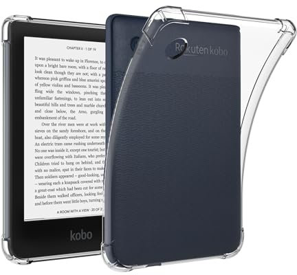Vancle Custodia per Kobo Clara Colour 6 / Kobo Clara BW 6 (2024)/ Clear 2E 6 eReader (2022), custodie protettive sottili trasparenti, custodia protettiva anti-caduta rinforzata in quattro angoli