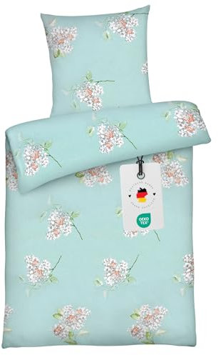 Carpe Sonno® Blumen Bettwäsche 135x200 Baumwolle | Bettwäsche Blumen Renforce Bettbezug 135 x 200 | Frühling Bettwäsche Sommer | Bettwäsche-Sets als Allergiker Bettwäsche Baumwolle 135x200 geeignet