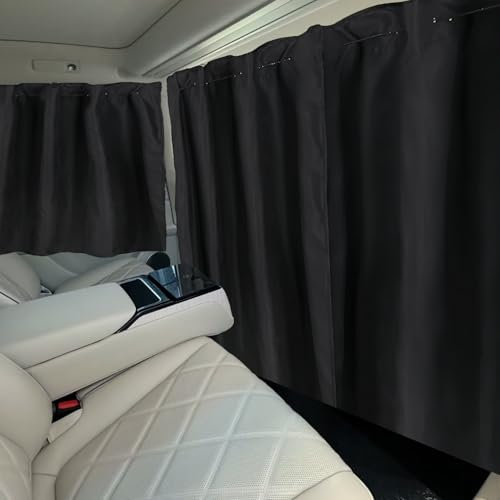 OUQIWEN Rideau de Séparation pour Voiture, Store Occultant 95% Anti-Lumière, Protection Intimité pour Fenêtres Arrière et Latérales | pour Plupart des Voitures (A)