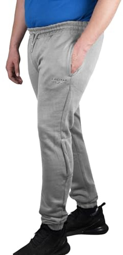 Firetrap Mens Jogging Bottoms Fleece Sweatpants with Zip Pockets Cotton-Poly Blend Gym Trousers Tapered Fit Joggers for Sports, Workout, or Casual Wear Grey M