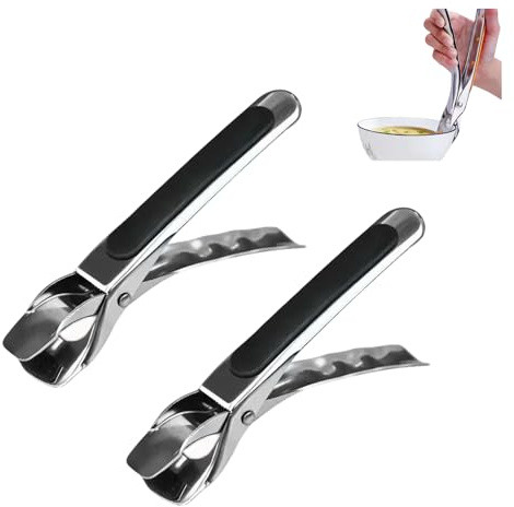 Pack of 2 anti-scalding airfryer tongs, non-slip oven tongs, anti-scald protection, stainless steel, anti-scald clip, kitchen gripper for hot air fryer