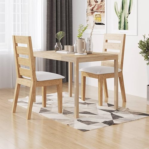 Teenpull Esstisch 110x70x75 cm, Massivholz Akazie, Robuster Holztisch für Esszimmer, Küche, Wohnzimmer, Modernes Design