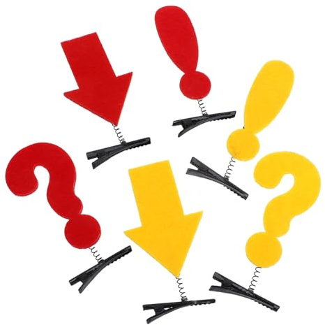 Toyvian 6 Stück Teiliges Kreative Haarspangen mit Symbolformen Leichte Vielseitige Haarclips für Mädchen Bunte Party Haarschmuck für Feiern und Fotomomente
