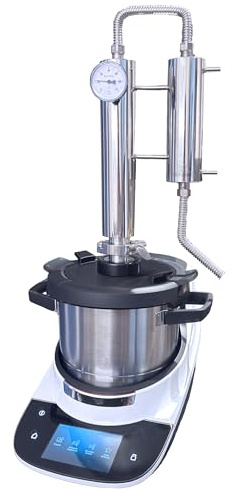DiFUMA® Anlage für Hydrolate, kompatibel mit Bosch Cookit | Ätherische Öle, destilliertes Wasser, Kräuter, Blüten, Aromen, Duftstoffe, Edelstahl-Aufsatz