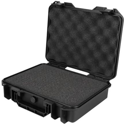 KiBcsLic Werkzeug Aufbewahrungsbox Schutzbehälter Werkzeugeinlage Kofferbox Aus Stabilem PP Material Wasser Und Staubdicht Stoßfest mit Tragegriff für Wissens, 340mmx270mmx125mm