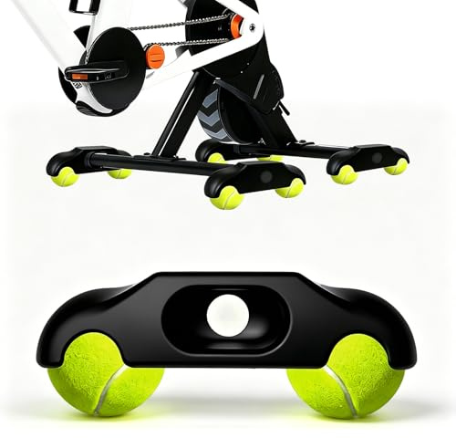 4 Stück Rocker Plate Feet für Wahoo Kickr Core 2 Rollentrainer | Tragbarer Wippplatten-Fahrradtrainer mit 8 Tennisbällen, Indoor Cycling Snap Rocker Feet Adapter fur Stille-Übung
