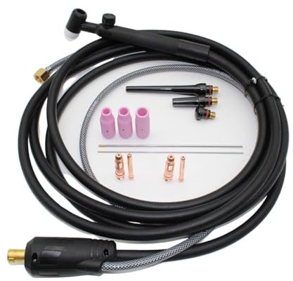 WIG TIG Schweißbrenner Set Schlauchpaket SR 17V mit Ventil 4m SK25 (9er Dorn) od. Sk35 (13er Dorn) (Sk 35 13mm Dorn)